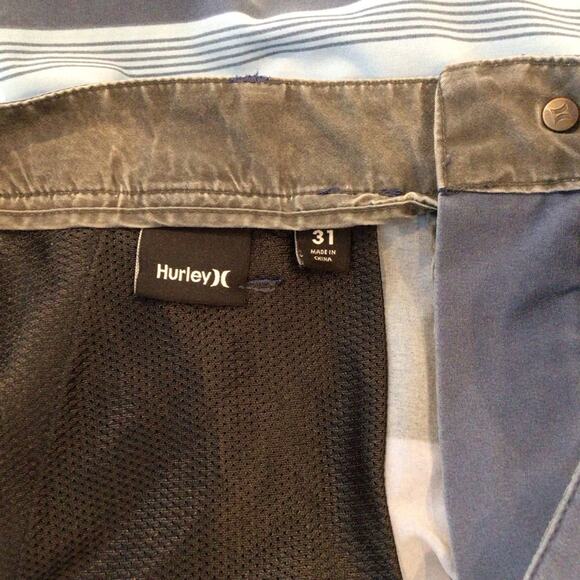 HURLEY Phantom Board Shorts Blue Stripes Men's 20" size 31 - Picture 4 of 5